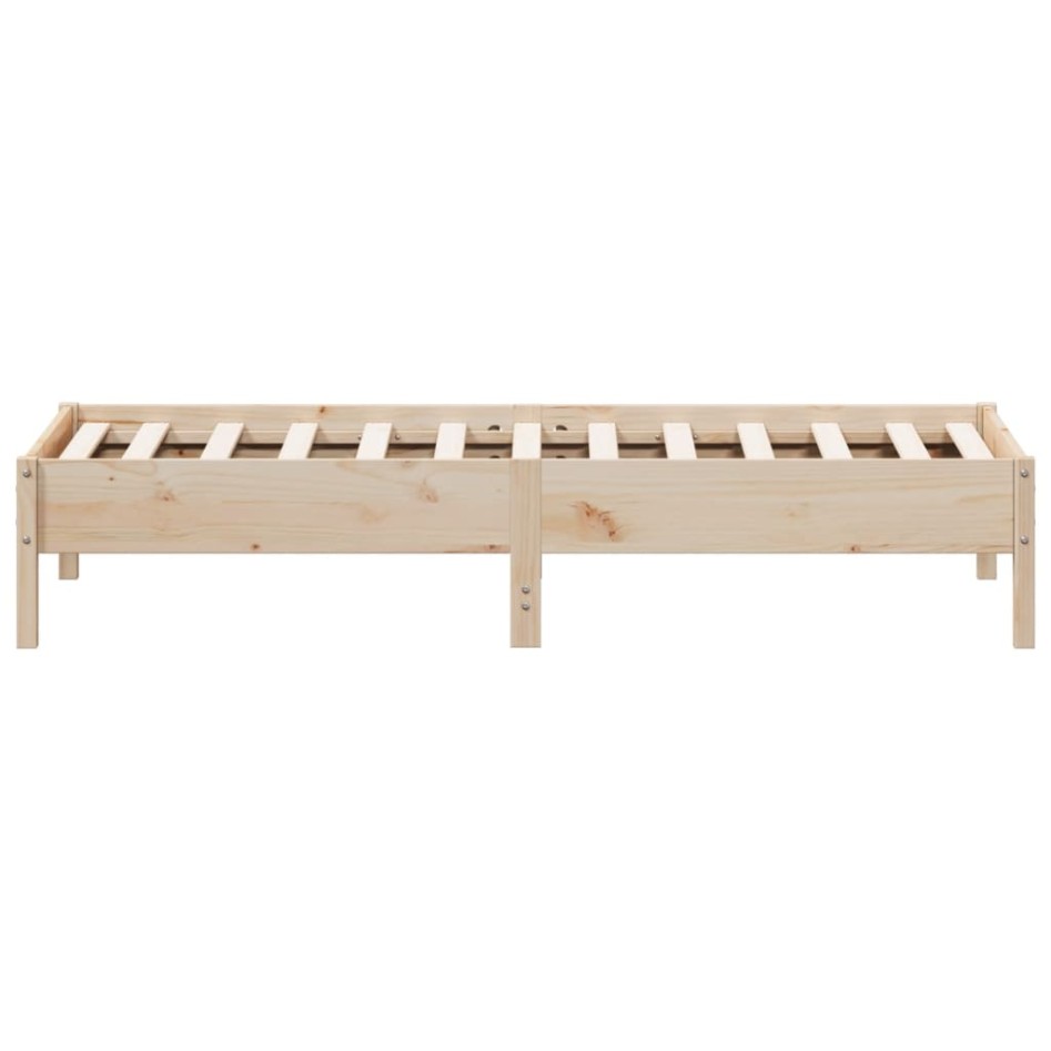 Estructura de cama sin colchón madera maciza de pino 90x190