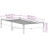 Estructura de cama sin colchón madera maciza de pino 90x190
