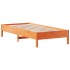 Estructura de cama sin colchón madera de pino marrón 90x200