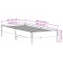 Estructura de cama sin colchón madera de pino marrón 90x200