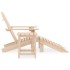 Silla Adirondack de jardín con otomana y mesa macizo abeto