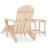 Silla Adirondack de jardín con otomana y mesa macizo abeto
