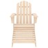 Silla Adirondack de jardín con otomana y mesa macizo abeto