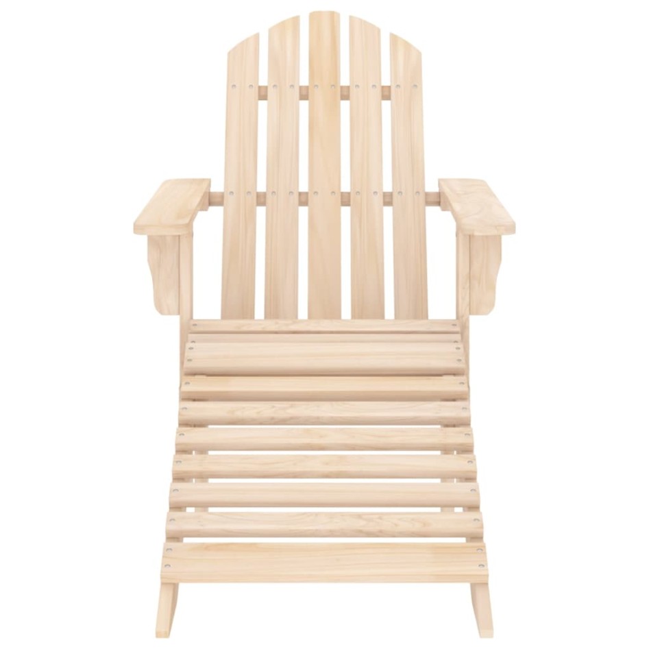 Silla Adirondack de jardín con otomana y mesa macizo abeto
