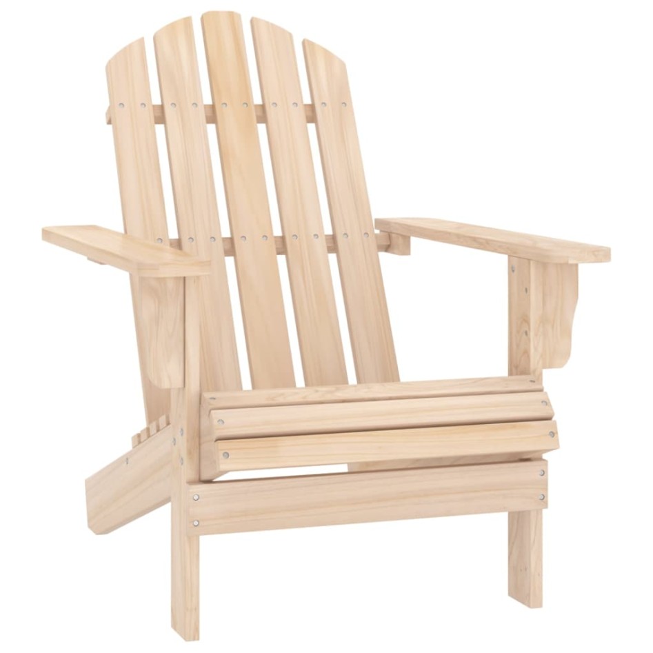Silla Adirondack de jardín con otomana y mesa macizo abeto