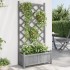 Jardinera con enrejado madera maciza de abeto