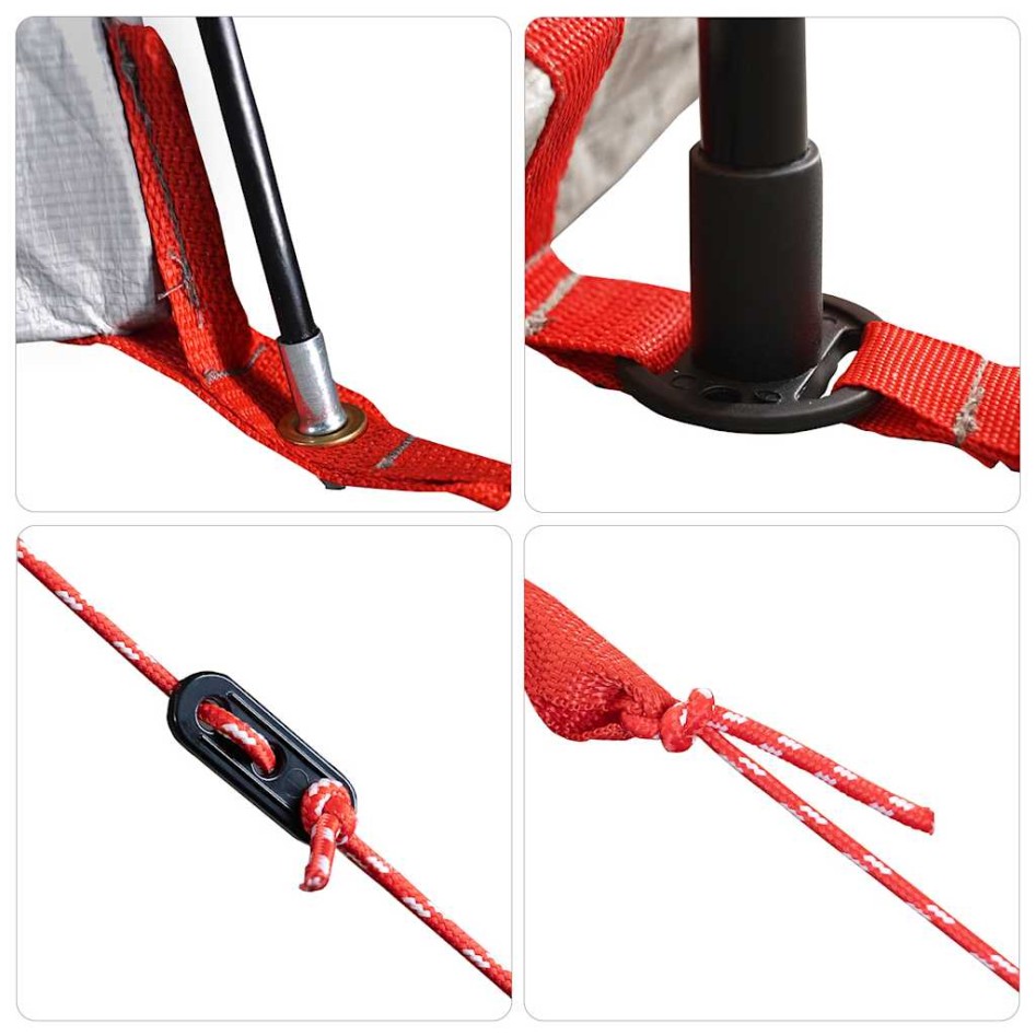 Tienda de campaña para 2 personas impermeable gris y