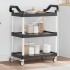 Carrito de 3 niveles aluminio negro 81x41x92