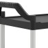 Carrito de 3 niveles aluminio negro 81x41x92