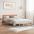 Estructura de cama sin colchón madera maciza marrón 120x190