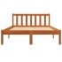 Estructura de cama sin colchón madera maciza marrón 120x190