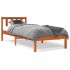 Estructura de cama sin colchón madera maciza marrón 75x190