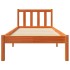 Estructura de cama sin colchón madera maciza marrón 75x190