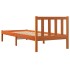 Estructura de cama sin colchón madera maciza marrón 75x190