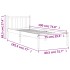 Estructura de cama sin colchón madera maciza marrón 75x190