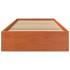 Estructura de cama sin colchón madera maciza marrón 75x190