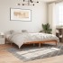 Cama sin colchón madera maciza de pino marrón cera 200x200