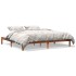 Cama sin colchón madera maciza de pino marrón cera 200x200