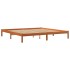 Cama sin colchón madera maciza de pino marrón cera 200x200