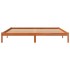 Cama sin colchón madera maciza de pino marrón cera 200x200