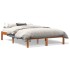 Cama sin colchón madera maciza de pino marrón cera 140x200
