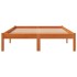 Cama sin colchón madera maciza de pino marrón cera 140x200