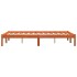 Cama sin colchón madera maciza de pino marrón cera 140x200