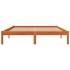 Cama sin colchón madera maciza pino marrón cera 150x200