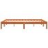 Cama sin colchón madera maciza pino marrón cera 150x200