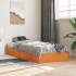 Cama sin colchón madera maciza de pino marrón cera 100x200