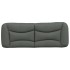 Cabecero de cama acolchado tela gris oscuro 120
