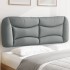 Cabecero de cama acolchado tela gris claro 140