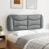 Cabecero de cama acolchado tela gris claro 140