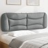 Cabecero de cama acolchado tela gris claro 160