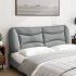Cabecero de cama acolchado tela gris claro 160