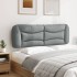 Cabecero de cama acolchado tela gris claro 160
