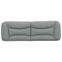 Cabecero de cama acolchado tela gris claro 160