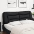 Cabecero de cama acolchado cuero sintético negro 160