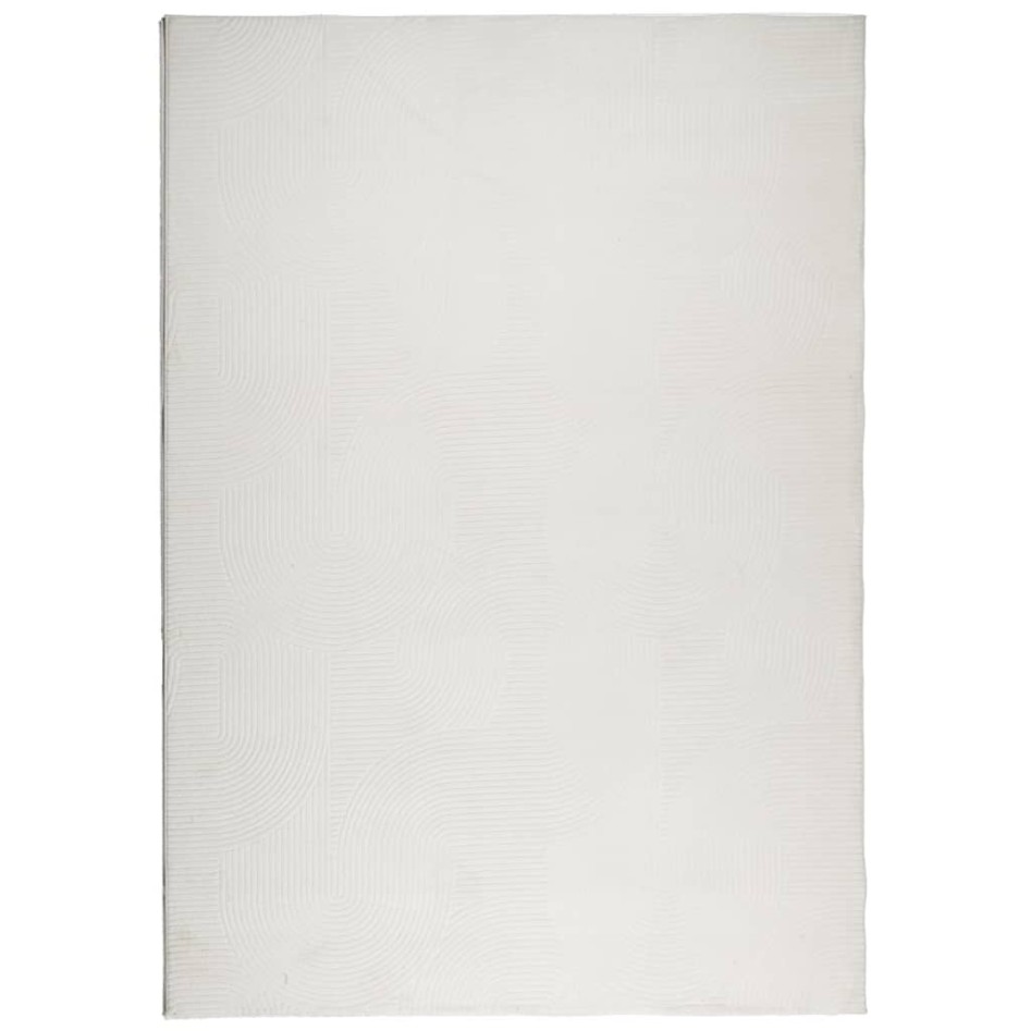 Alfombra de pelo corto look escandinavo IZA crema 120x170