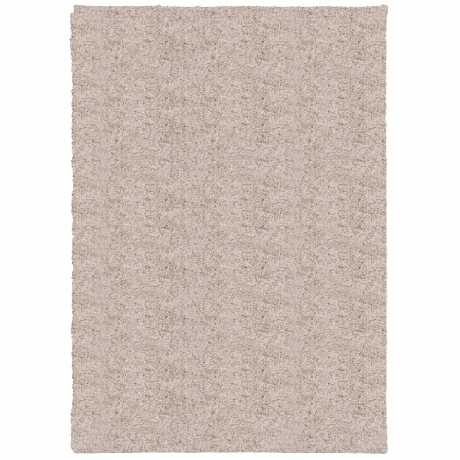 Alfombra peluda de pelo largo moderna PAMPLONA beige 160x230