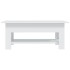Mesa de centro madera de ingeniería blanca 102x55x42