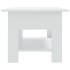 Mesa de centro madera de ingeniería blanca 102x55x42
