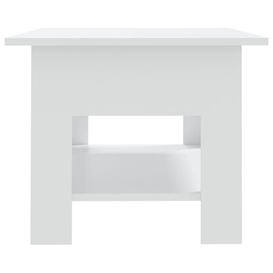 Mesa de centro madera de ingeniería blanca 102x55x42