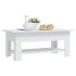 Mesa de centro madera de ingeniería blanca 102x55x42