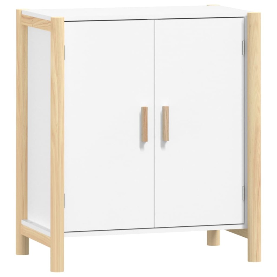 Aparador de madera contrachapada blanco 62x38x70