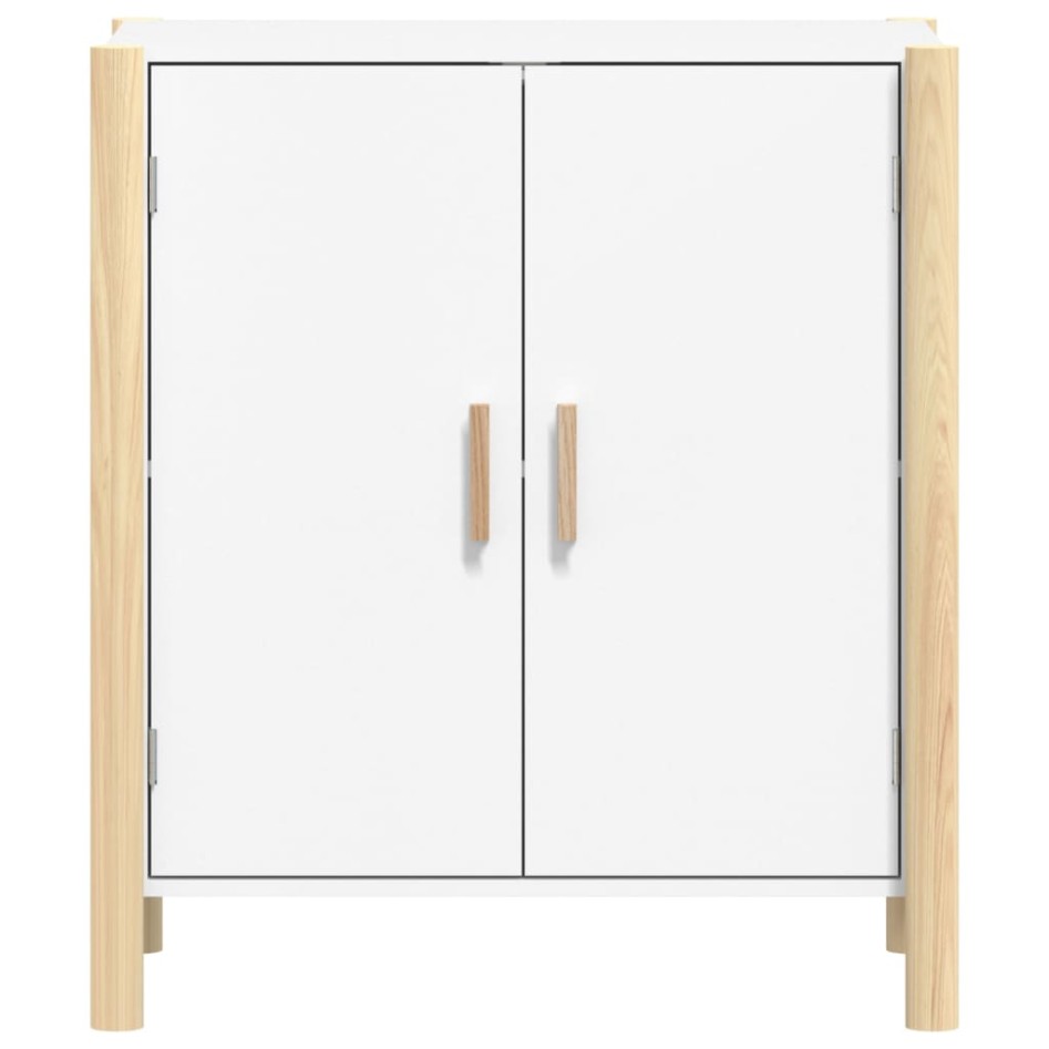 Aparador de madera contrachapada blanco 62x38x70
