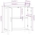 Aparador de madera contrachapada blanco 62x38x70