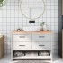 Encimera de baño madera maciza sin tratar 120x60x(2-4)