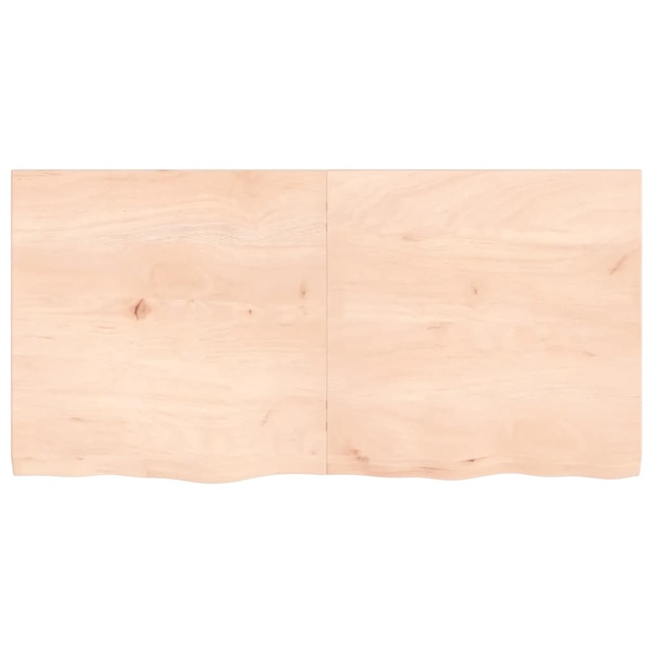 Encimera de baño madera maciza sin tratar 120x60x(2-4)