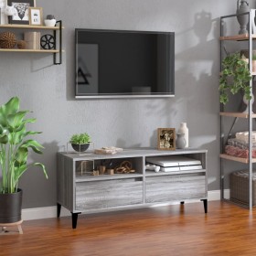 Mueble de TV madera contrachapada gris Sonoma 100x34,5x44,5